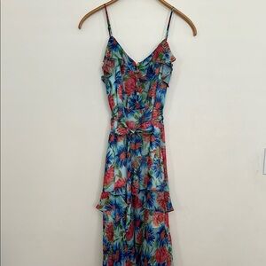 Milly floral Ruffled Tiered Dress